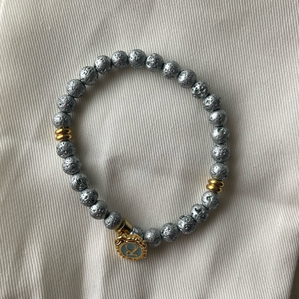 NWOT Rustic Cuff Silver And Gold Sparkle Beaded Stretch Bracelet